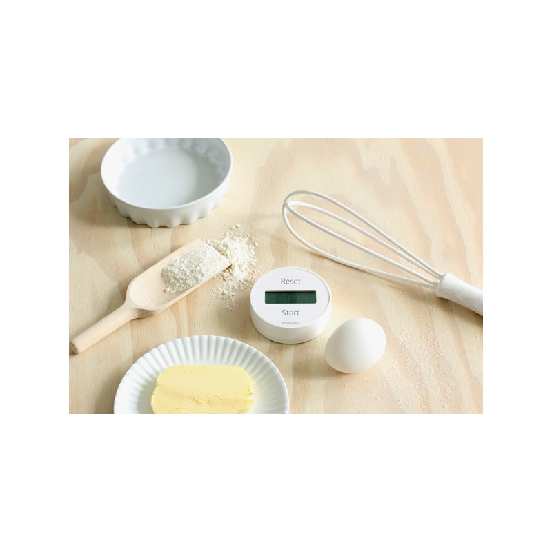 Кухненски таймер Brabantia 107787, Дигитален дисплей, Магнит, Хронометър, Бял