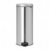 Кош за боклук с педал Brabantia NewIcon 649056, 30 л, Плавно затваряне, Противоплъзгаща основа, Инокс/Мат