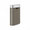 Кош за боклук Brabantia Touch Bin New 650529, 40 л, Безшумно и плавно затваряне, Плосък гръб, Сив/инокс
