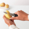 Нож за белене Brabantia Tasty+ 1001166, 9 см, Закалена стомана, Устойчив на надраскване и корозия, Тъмносив
