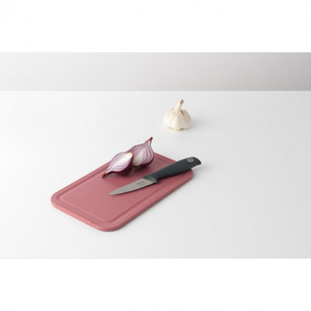 Дъска за рязане Brabantia Tasty+ 1001187, 25x16 см, Нехлъзгаща се, Лесна за почистване, Червен