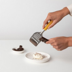 Нож за сирена с ренде Brabantia Tasty+ 1001191, Ултразвуково полирано острие, Неръждаема стомана, Жълт