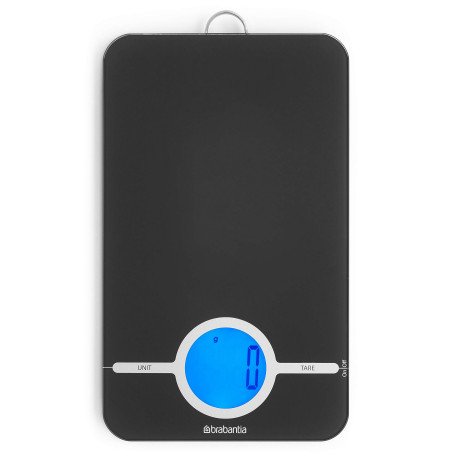 Кухненска везна Brabantia Tasty+ 1001251, До 5 кг, 3x AAA батерии, ТАРА, LCD дисплей, Тъмносив