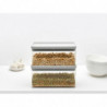 Кутия за съхранение на продукти Brabantia Tasty+ Stackable 1008874, 1.5 л, Силиконово уплътнение, Без BPA, Светлосив