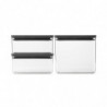 Кутии за съхранение Brabantia Tasty+ Stackable 1008881, 2x1.5л+1x3.5л, Без BPA, Плътно затваряне, Тъмносив