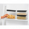 Кутии за съхранение Brabantia Tasty+ Stackable 1008881, 2x1.5л+1x3.5л, Без BPA, Плътно затваряне, Тъмносив