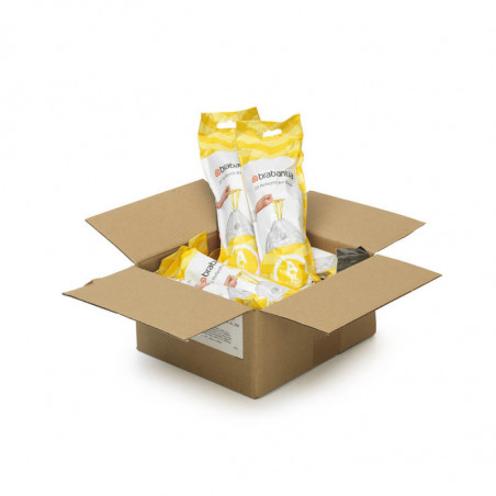 Торбички за кош Brabantia PerfectFit Sort&Go/Touch 1005561, Размер A , 3 л , 200 броя, Бял
