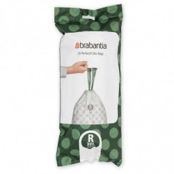 Торбички за кош Brabantia PerfectFit Bo 1005588, Размер R, 36 л, 20 броя, Бял
