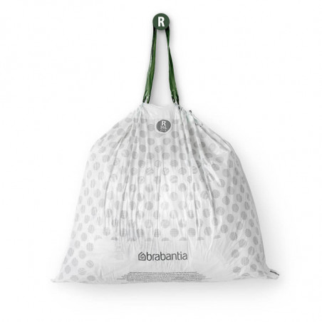 Торбички за кош Brabantia PerfectFit Bo 1005588, Размер R, 36 л, 20 броя, Бял