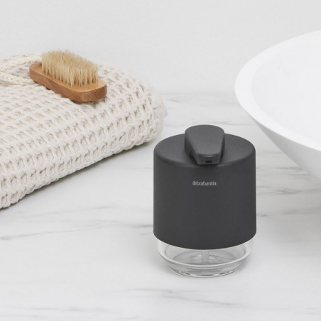 Дозатор за течен сапун Brabantia MindSet 1005672, 200 мл, Широк отвор, Тъмносив