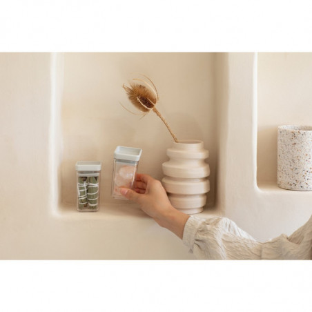 Комплект 2 бр. бурканчета за подправки Brabantia Tasty+ Stackable 1008884, 150 мл, Без BPA, Иновативни капачета, Прозрачен/сив
