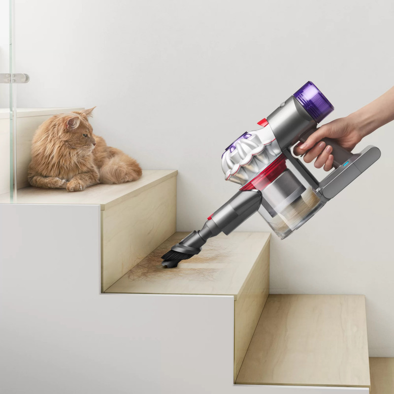 Вертикална прахосмукачка Dyson V8 Advanced 492636-01, 130AW, 540мл, 110000 rpm/min, Автономност до 40 мин, HEPA, Сребрист/Никел