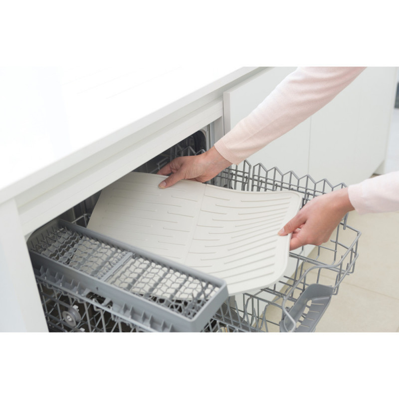 Силиконова подложка за сушене на съдове Brabantia SinkSide 1000207, 43.5x32.5 см, Сгъваема, Светлосив