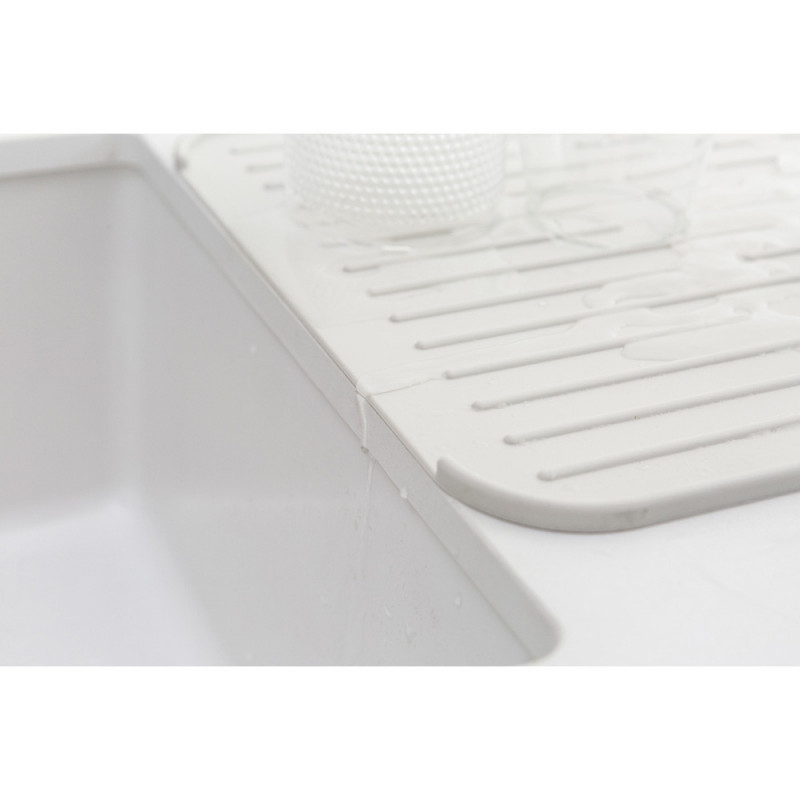 Силиконова подложка за сушене на съдове Brabantia SinkSide 1000207, 43.5x32.5 см, Сгъваема, Светлосив