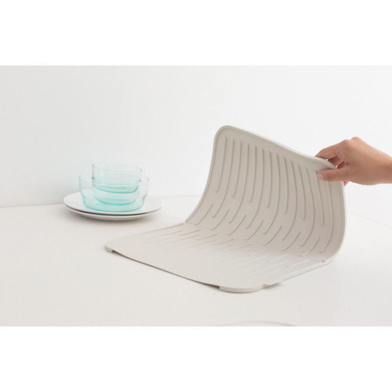 Силиконова подложка за сушене на съдове Brabantia SinkSide 1000207, 43.5x32.5 см, Сгъваема, Светлосив