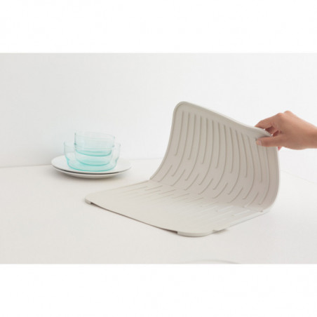 Силиконова подложка за сушене на съдове Brabantia SinkSide 1000207, 43.5x32.5 см, Сгъваема, Светлосив