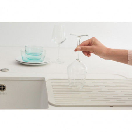 Силиконова подложка за сушене на съдове Brabantia SinkSide 1000207, 43.5x32.5 см, Сгъваема, Светлосив