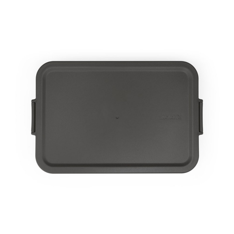 Кутия за храна Brabantia Make&Take 1006284, 1.1 л, До 2 сандвича, Без BPA, Плоска, Тъмносив