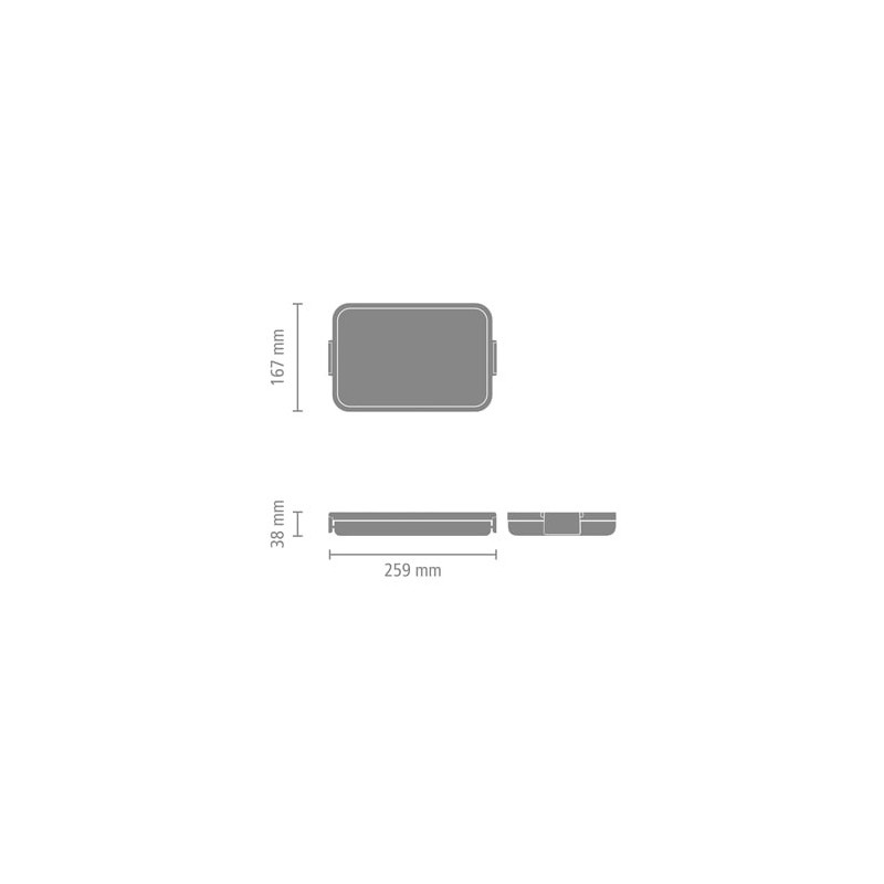 Кутия за храна Brabantia Make&Take 1006285, 1.1 л, До 2 сандвича, Без BPA, Плоска, Зелен