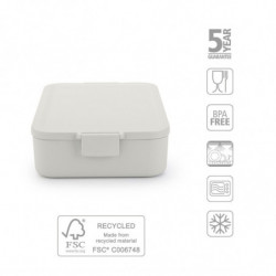 Кутия за храна Brabantia Make&Take 1006289, 2 л, Плътно затваряне, Без BPA, Светлосив