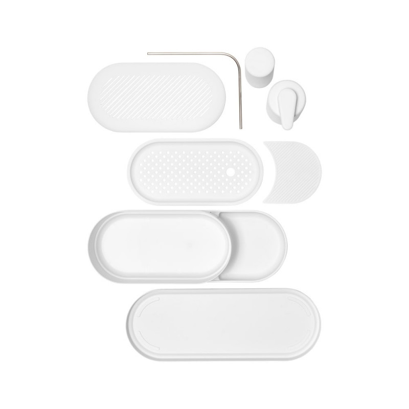 Комплект за мивка Brabantia SinkStyle 1008503, 3 части, 200 мл, Минерализирано покритие, Бял