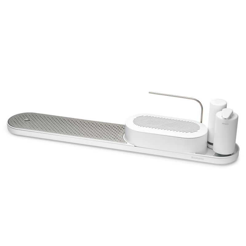 Комплект за мивка Brabantia SinkStyle 1008497, 4 части, Минерализирано покритие, Устойчив на корозия, Бял