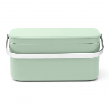 Кутия за хранителни отпадъци Brabantia SinkSide 1005611, 1.8 л, Дръжка за лесно пренасяне, Светлозелен