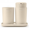 Комплект аксесоари за баня Brabantia ReNew 1006266, 3 части, 250 мл, Устойчиви на корозия, Бежов