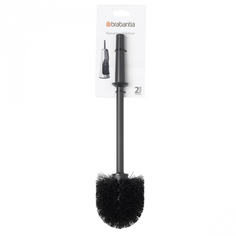 Четка за тоалетна Brabantia ReNew 648988, 37.2 см, Ергономична дръжка, Черен