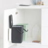 Кош за разделно събиране на боклук Brabantia Sort&Go 1005513, 2x12 л, Монтаж върху врата на кухненски шкаф, Сив/зелен