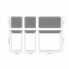Кутии за съхранение Brabantia Tasty+ Stackable 1008879, 2x1.6л+1x3.5л, Без BPA, Плътно затваряне, Тъмносив