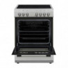 Готварска печка VOX CHT 6205 IX, 8600W, 69 л, Клас А, Витрокерамичен плот с 4 зони, 8 функции, До 250C, Инокс