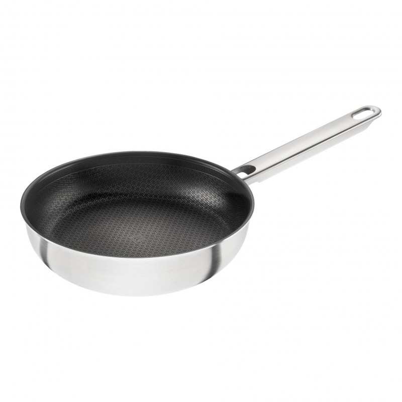 Дълбок тиган Zwilling Joy Plus 1029411, 20 см, Незалепващо Permaresist Ultra покритие, Неръждаема стомана 18/10, Фурна и Индукция, Сребрист