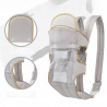 Раница/кенгуру за бебе BREATHABLE BABY 5306, Ергономична, Регулируеми презрамки, Мрежеста вентилаци, Сив