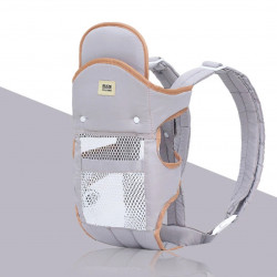Раница/кенгуру за бебе BREATHABLE BABY 5306, Ергономична, Регулируеми презрамки, Мрежеста вентилаци, Сив