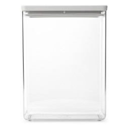 Кутия за съхранение Brabantia Tasty+ Stackable 1008878, 5.4 л, Силиконово уплътнение, Без BPA, Светлосив