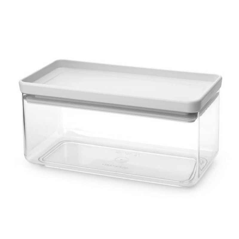 Кутия за съхранение на продукти Brabantia Tasty+ Stackable 1008874, 1.5 л, Силиконово уплътнение, Без BPA, Светлосив
