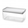 Кутия за съхранение на продукти Brabantia Tasty+ Stackable 1008874, 1.5 л, Силиконово уплътнение, Без BPA, Светлосив