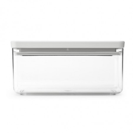 Кутия за съхранение на продукти Brabantia Tasty+ Stackable 1008874, 1.5 л, Силиконово уплътнение, Без BPA, Светлосив