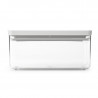 Кутия за съхранение на продукти Brabantia Tasty+ Stackable 1008874, 1.5 л, Силиконово уплътнение, Без BPA, Светлосив