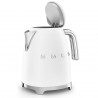 Електрическа кана SMEG KLF03WHEU, 2400W, 1.7 л, Неръждаема стомана, Миещ се филтър, Авто. изключване, Бял