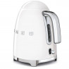 Електрическа кана SMEG KLF03WHEU, 2400W, 1.7 л, Неръждаема стомана, Миещ се филтър, Авто. изключване, Бял