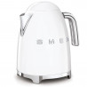 Електрическа кана SMEG KLF03WHEU, 2400W, 1.7 л, Неръждаема стомана, Миещ се филтър, Авто. изключване, Бял
