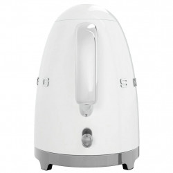 Електрическа кана SMEG KLF03WHEU, 2400W, 1.7 л, Неръждаема стомана, Миещ се филтър, Авто. изключване, Бял