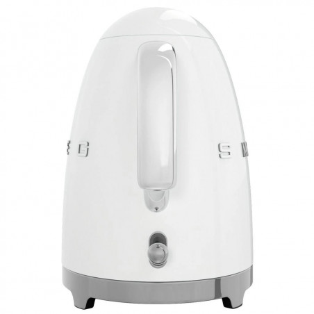Електрическа кана SMEG KLF03WHEU, 2400W, 1.7 л, Неръждаема стомана, Миещ се филтър, Авто. изключване, Бял