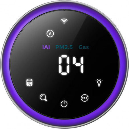 Пречиствател за въздух Philips AC3033/10, SMART, Wi-Fi, 55W, За до 135 м2, HEPA, Интелигентни сензори, Бял/сив