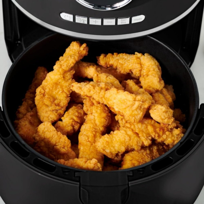 Фритюрник с горещ въздух Tefal Easy Fry Ultra EY1118, 1200W, 4.2 л, 8 програми, Таймер, 6 степени, До 200C, Черен