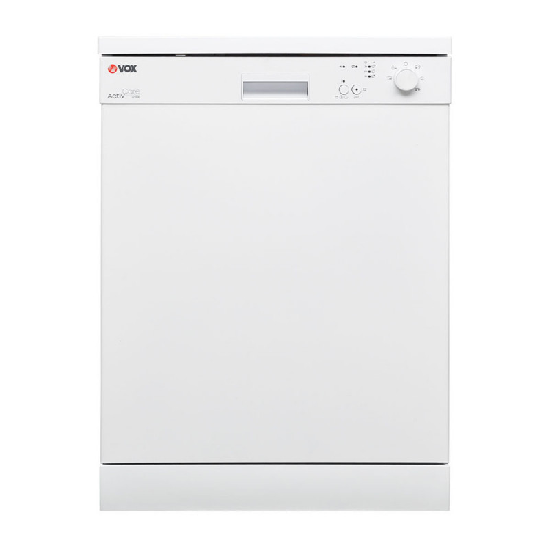 Съдомиялна машина VOX LC 20 E, Клас Е, 12 комплекта, 5 програми, Индикатори за сол и гланц, Бял
