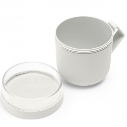 Чаша за супа с капак Brabantia Make&Take 1006295, 600+180 мл, Винтов капак, Без BPA, Сив