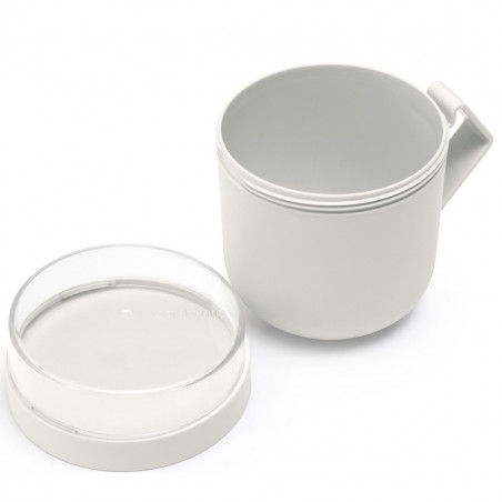 Чаша за супа с капак Brabantia Make&Take 1006295, 600+180 мл, Винтов капак, Без BPA, Сив